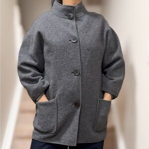 Jones New York Charcoal Pea Coat | M